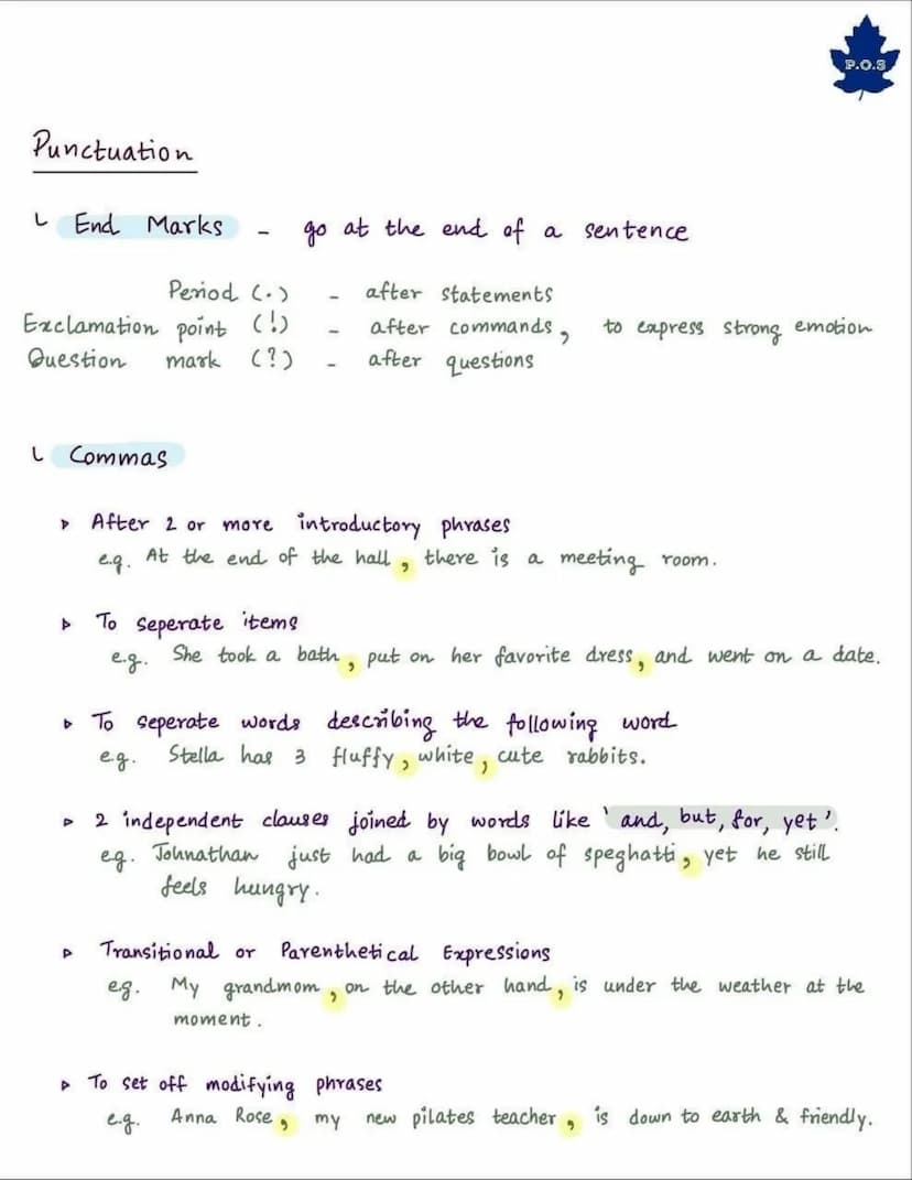 Editing Mechanics
Capitalization
The first word in a sentence
Main words from the title of
movies, plays, books, stories, magazines, songs &