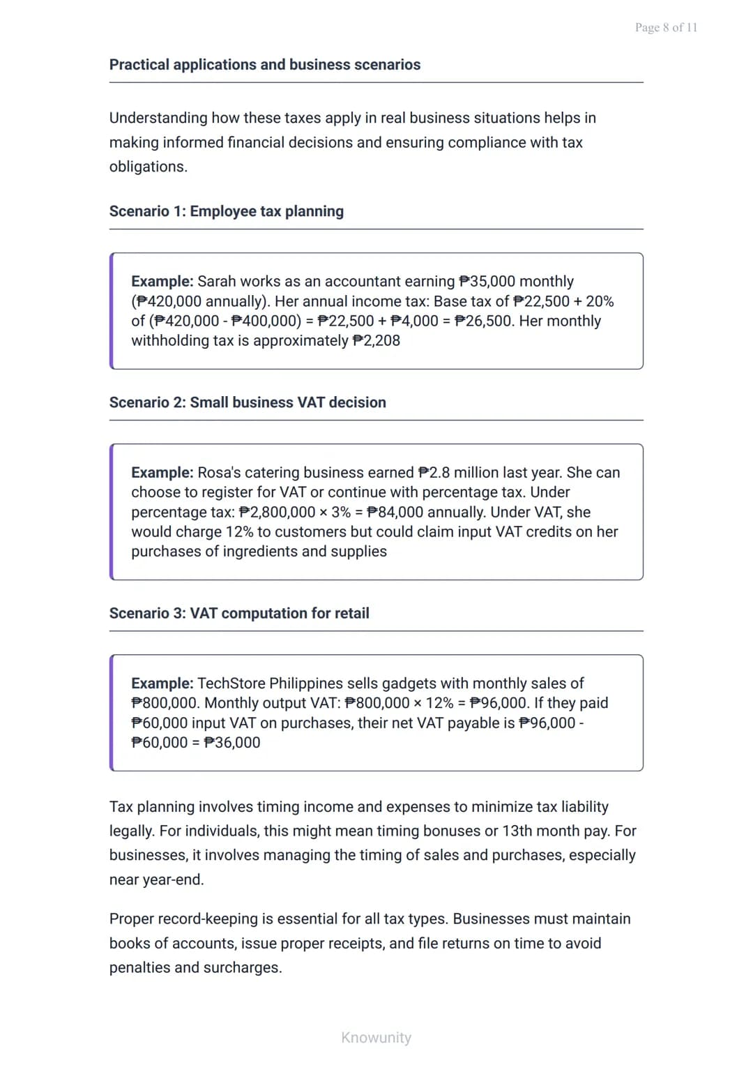 Taxation in the Philippines: Income, VAT, and Percentage Tax
Understanding the three main types of taxes in Philippine
business
What you'll 