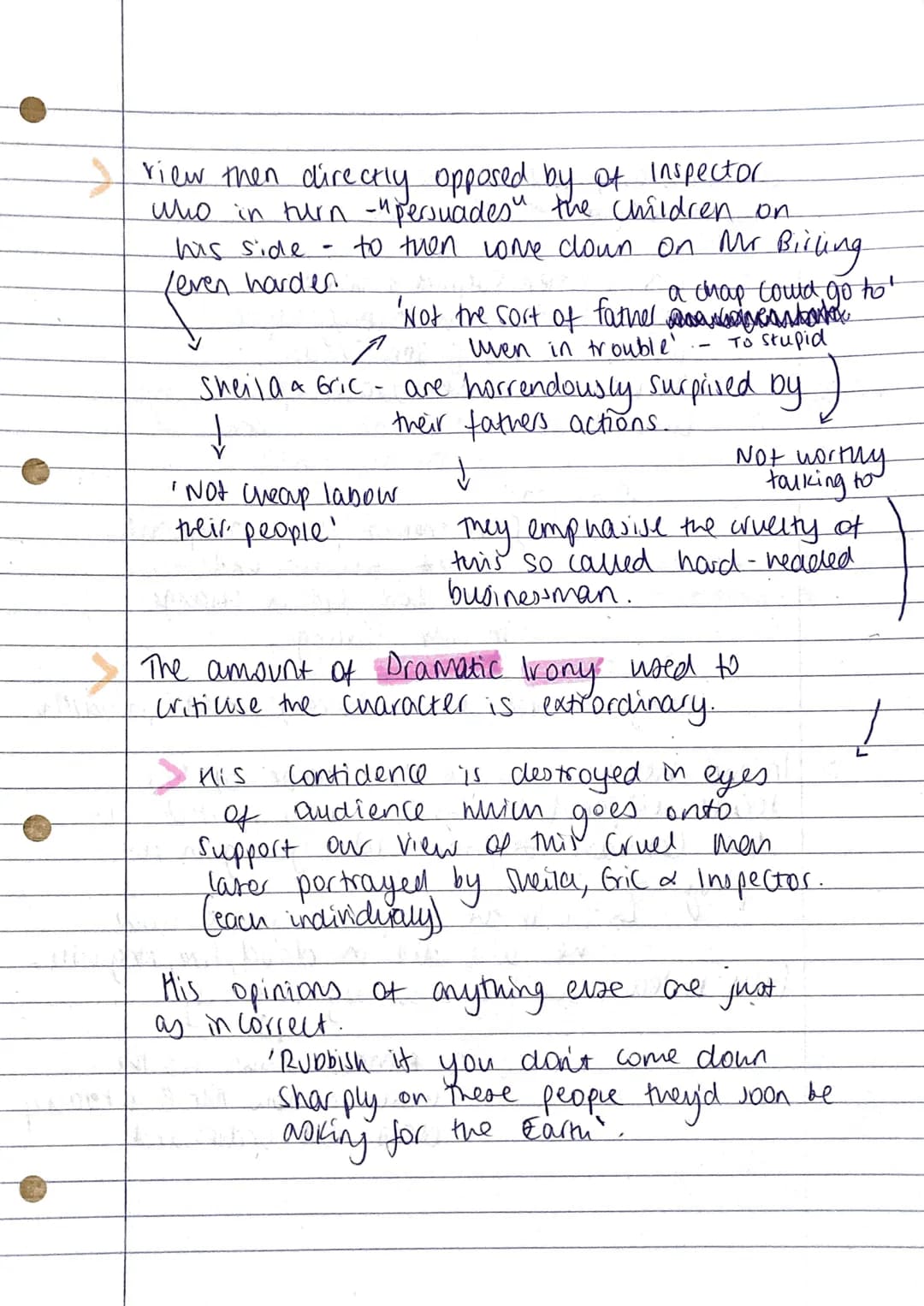 Adress
Mr Birling - Character Analysis & Essay Plan.
Adress the Question.
Introduction: A R S → State the writers intention.
Root the charac