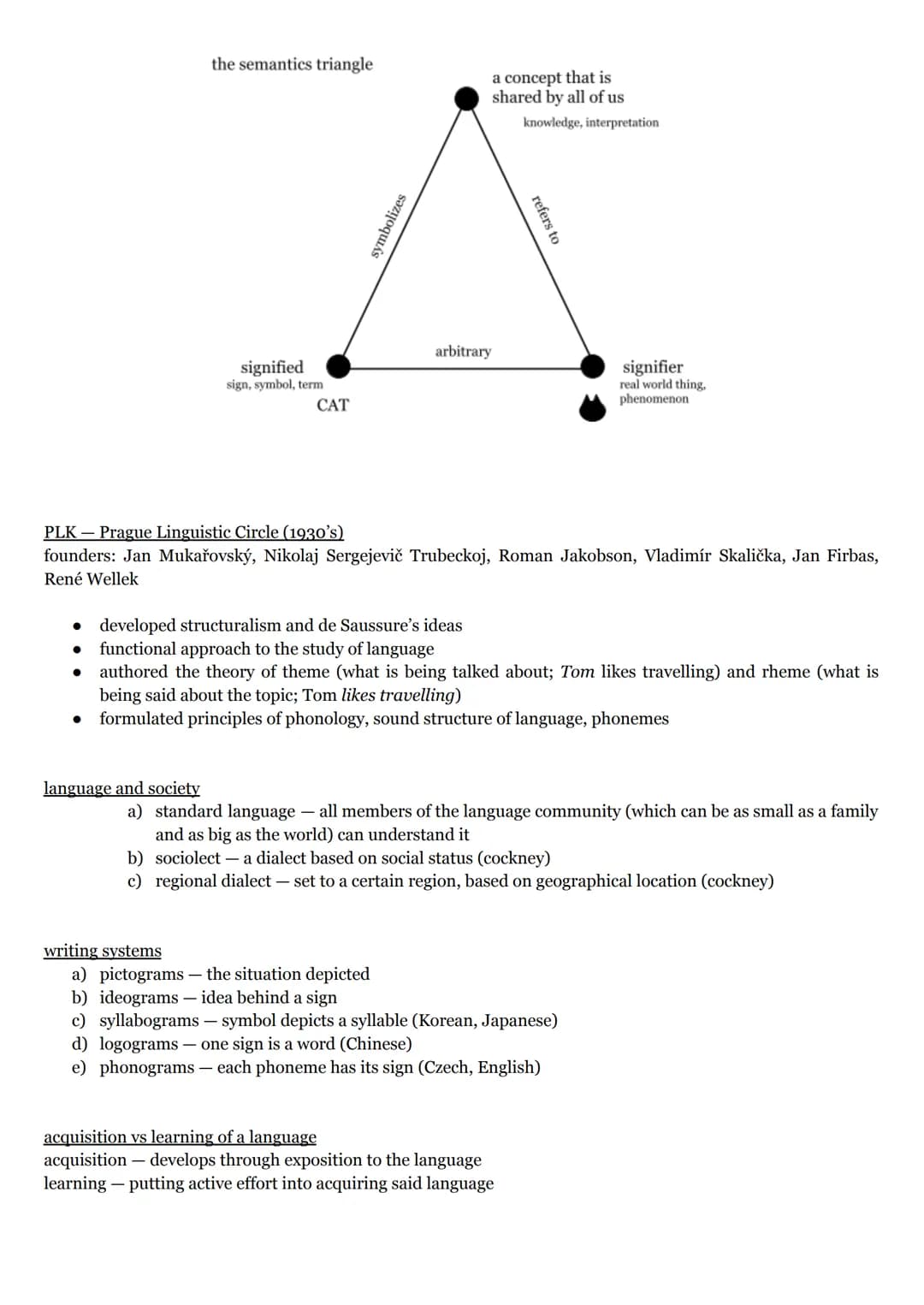 structure of language - levels of linguistics
1. phonetics speech sounds
2. phonology-phonemes
3. morphology - morphemes
4. syntax - a phras