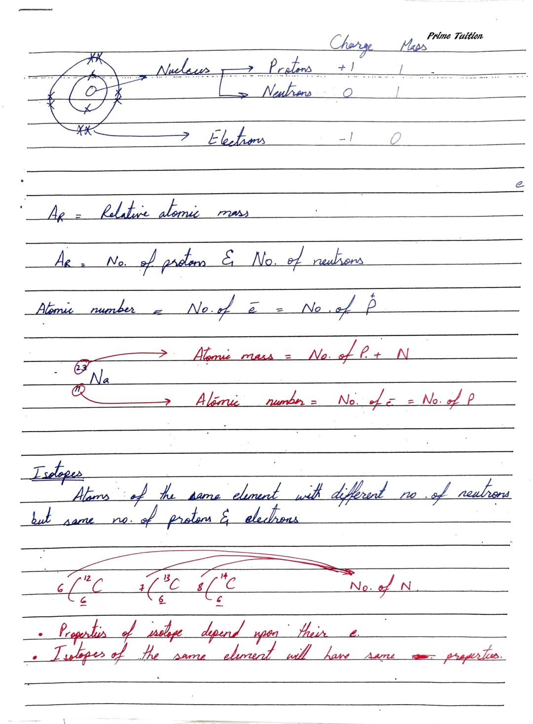 **
€
-**-
As
●
AR= Relative atomic
Atomic number
Isotopes
but
No.
Na
Nucleus
→ Protons
To Neutrons
→ Elections
of protem & No. of neutions
N