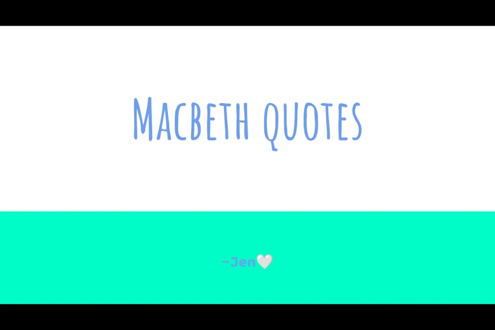 MACBETH QUOTES
-Jen ACT 1. SCENE 1
"Fair is foul and fouls is fair"
witches
-
The
Shows the witches malicious (nasty/cruel)
intent. This quo