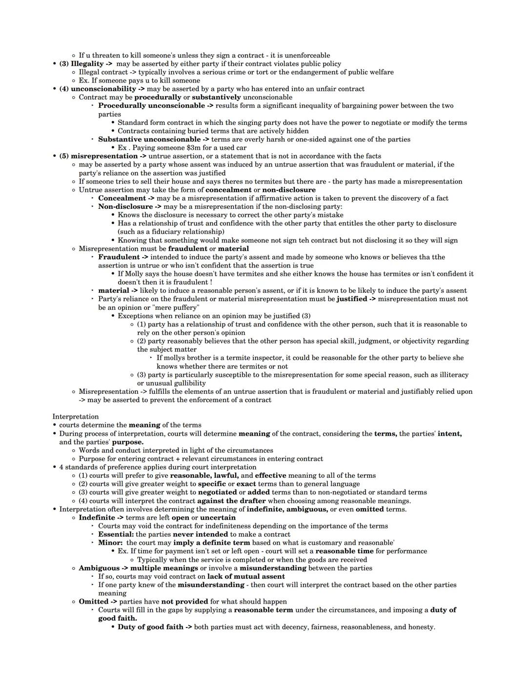 contracts agreements that are legally enforceable
• the second restatement is used for all areas of contract law, except sale of goods
o sec