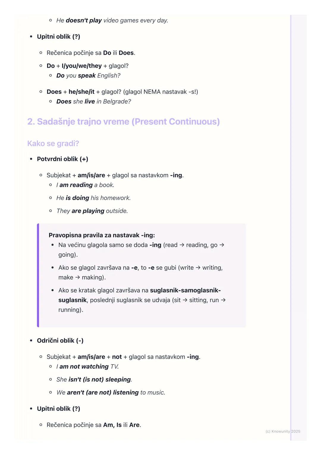 # Sadašnje prosto i trajno vreme
(Present Simple &
Continuous)

Uvod u sadašnja vremena

U engleskom jeziku postoje dva glavna sadašnja vrem