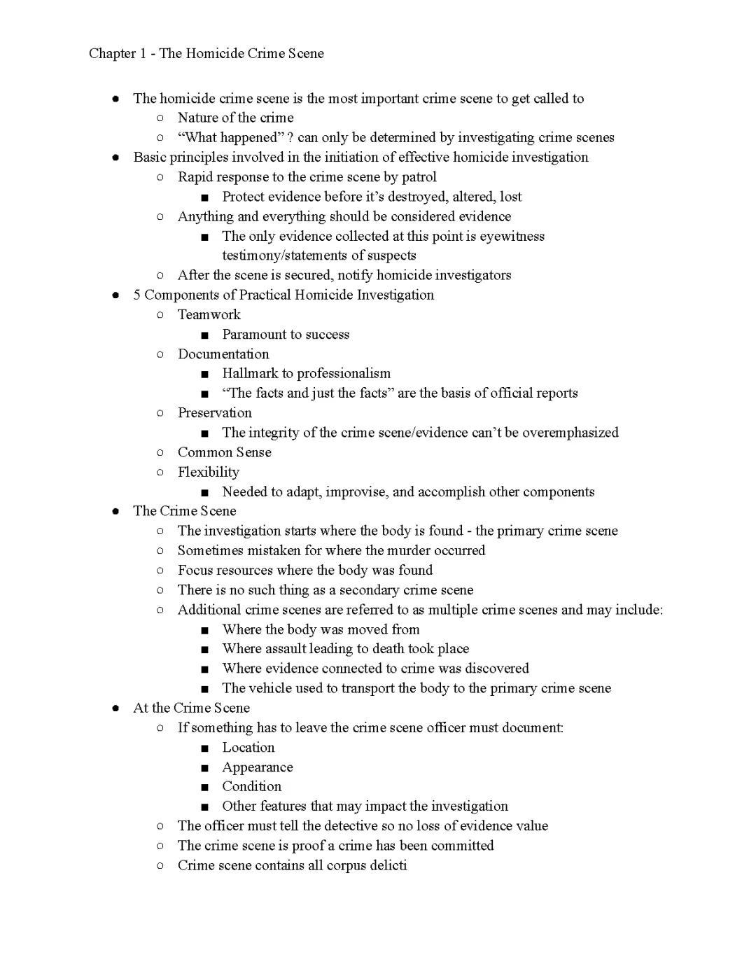 Homicide Investigation Kids Guide: Crime Scene Steps and Examples