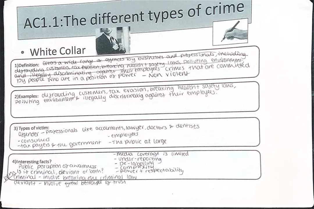  Crim - Unit 1 - AC 1.1 - White Collar Crime