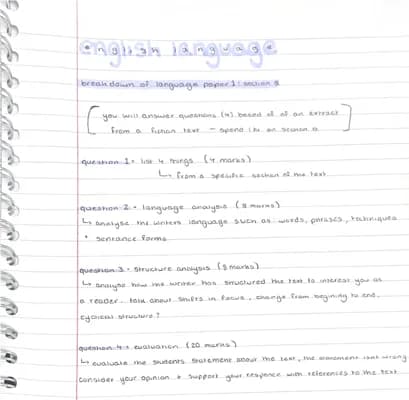Know aqa english language paper 1 question breakdown thumbnail