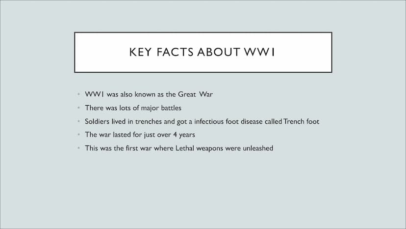 
<h2 id="introduction">Introduction</h2>
<p>World War I, also known as the Great War, took place between July 28, 1914, and November 11, 191