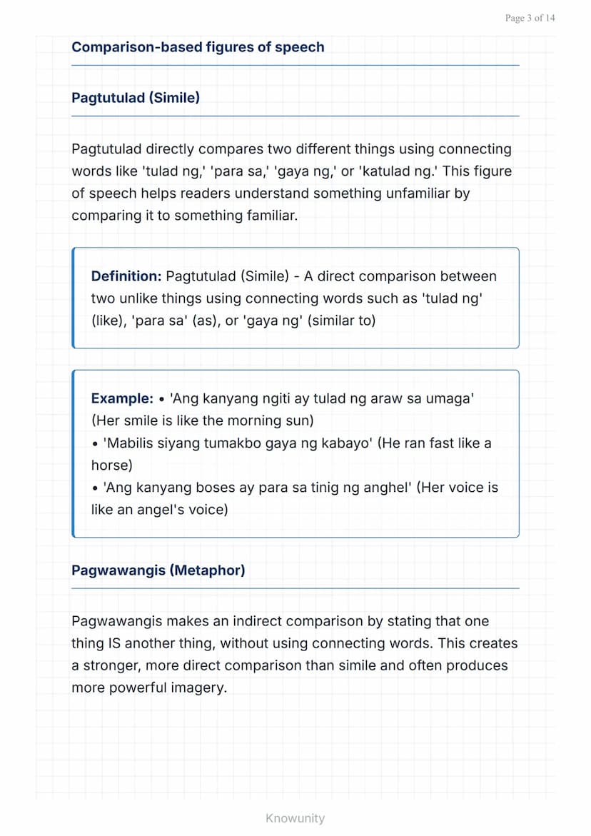 Figures of Speech in Filipino: Understanding Mga Tayutay
Master the art of Filipino figurative language and
literary devices
What You'll Lea