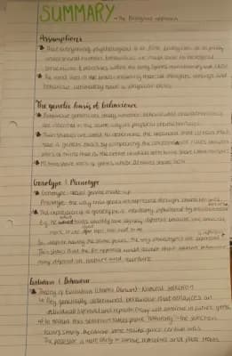 Know SUMMARY: Biological approach thumbnail