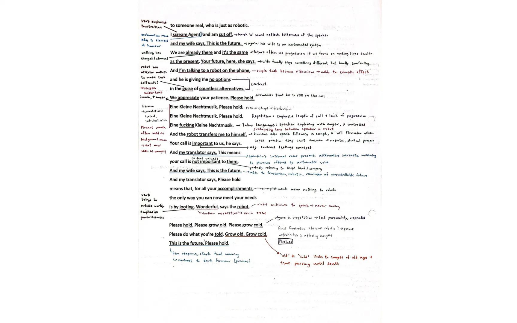 repetition
creates horrible
image full of
dead ends
A formality / polite request
Please Hold
Ciaran O'Driscoll
The future is meant
to be pro