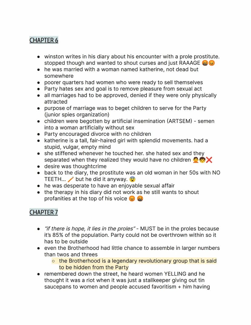 1984 by George Orwell; {Part 1 Notes }
things to know:
→ orwell rejected soviet communism
→ the book is actually the center of orwell's visi