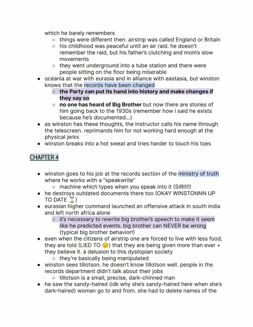1984 by George Orwell; {Part 1 Notes }
things to know:
→ orwell rejected soviet communism
→ the book is actually the center of orwell's visi