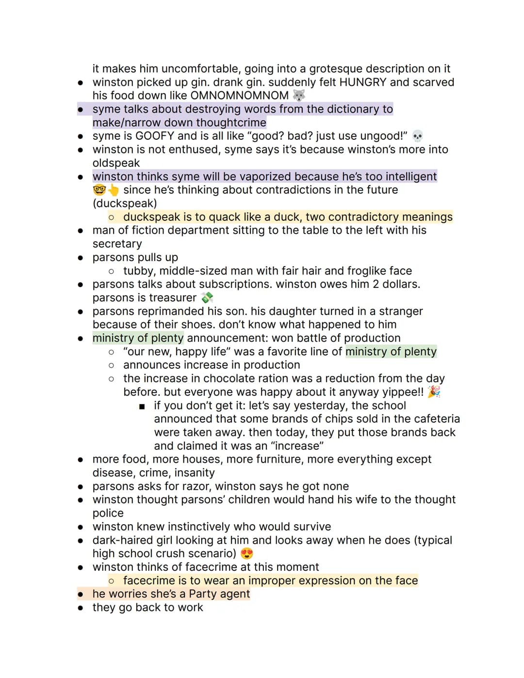 1984 by George Orwell; {Part 1 Notes }
things to know:
→ orwell rejected soviet communism
→ the book is actually the center of orwell's visi