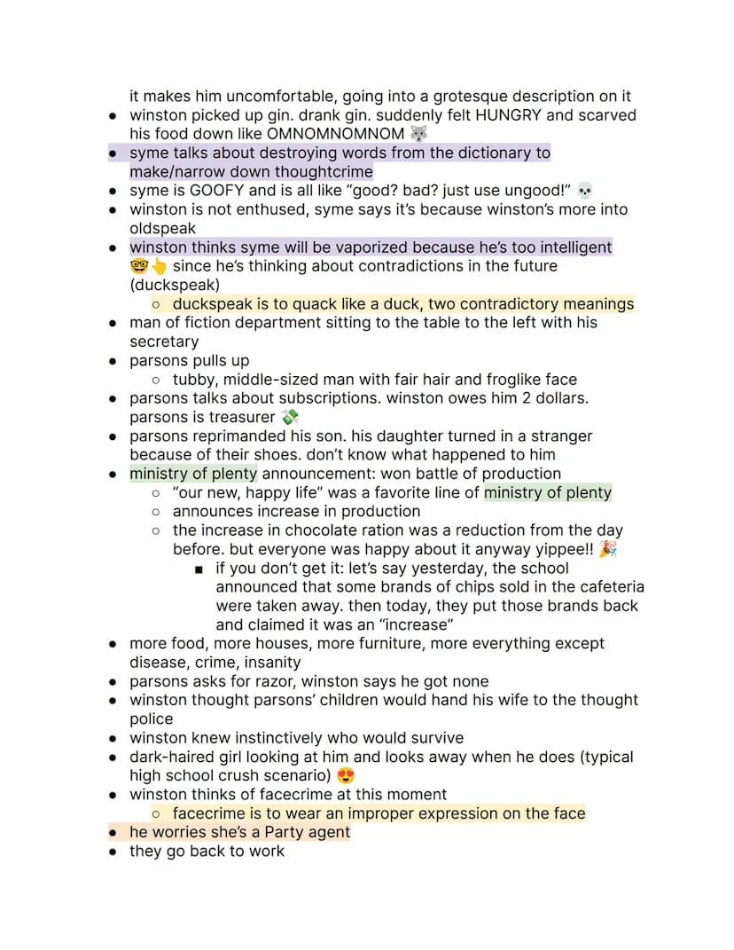 1984 by George Orwell; {Part 1 Notes }
things to know:
→ orwell rejected soviet communism
→ the book is actually the center of orwell's visi