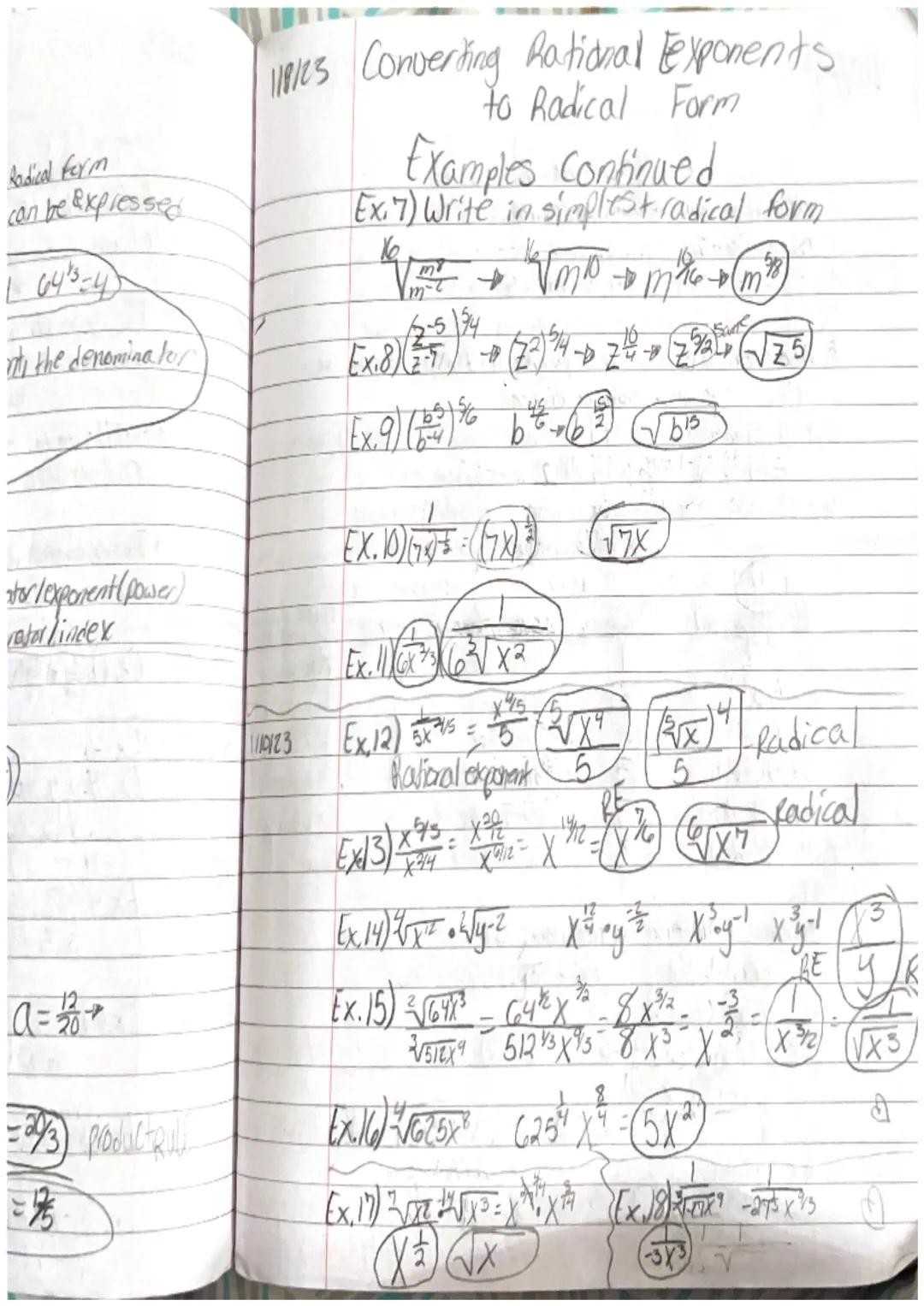 1-4/22

√24 Simplifying Radicals 130

Square root symbol (Radical)

Opposite Roots/Redicals= "Oppositell operation
operations of exponents, 