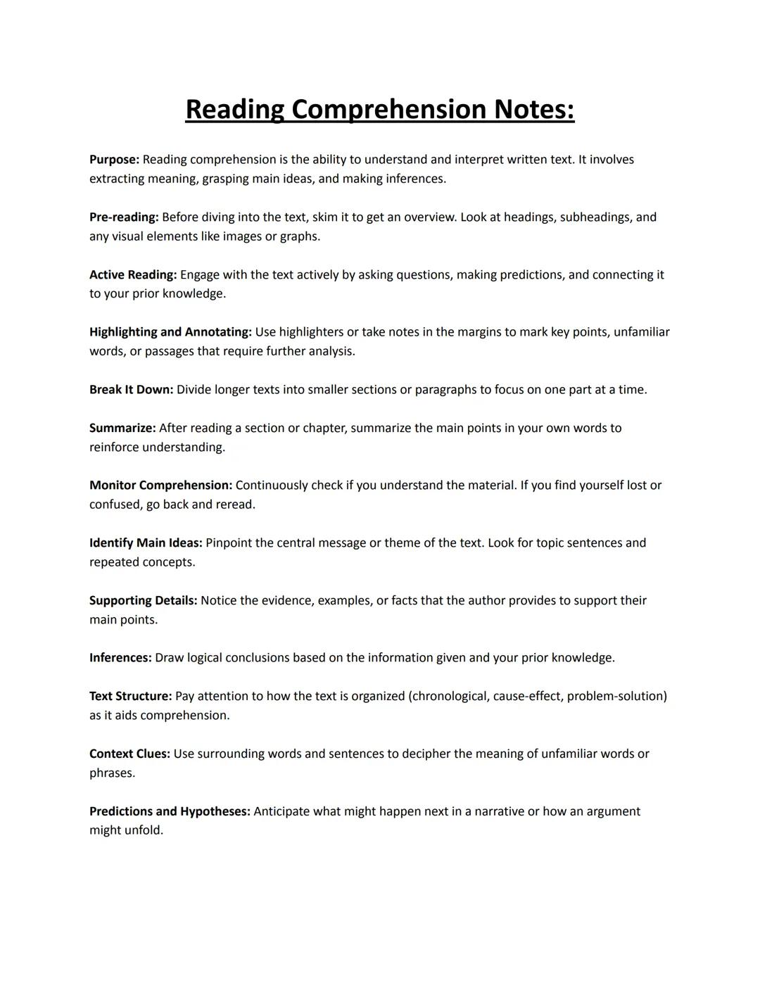 Research Comprehension