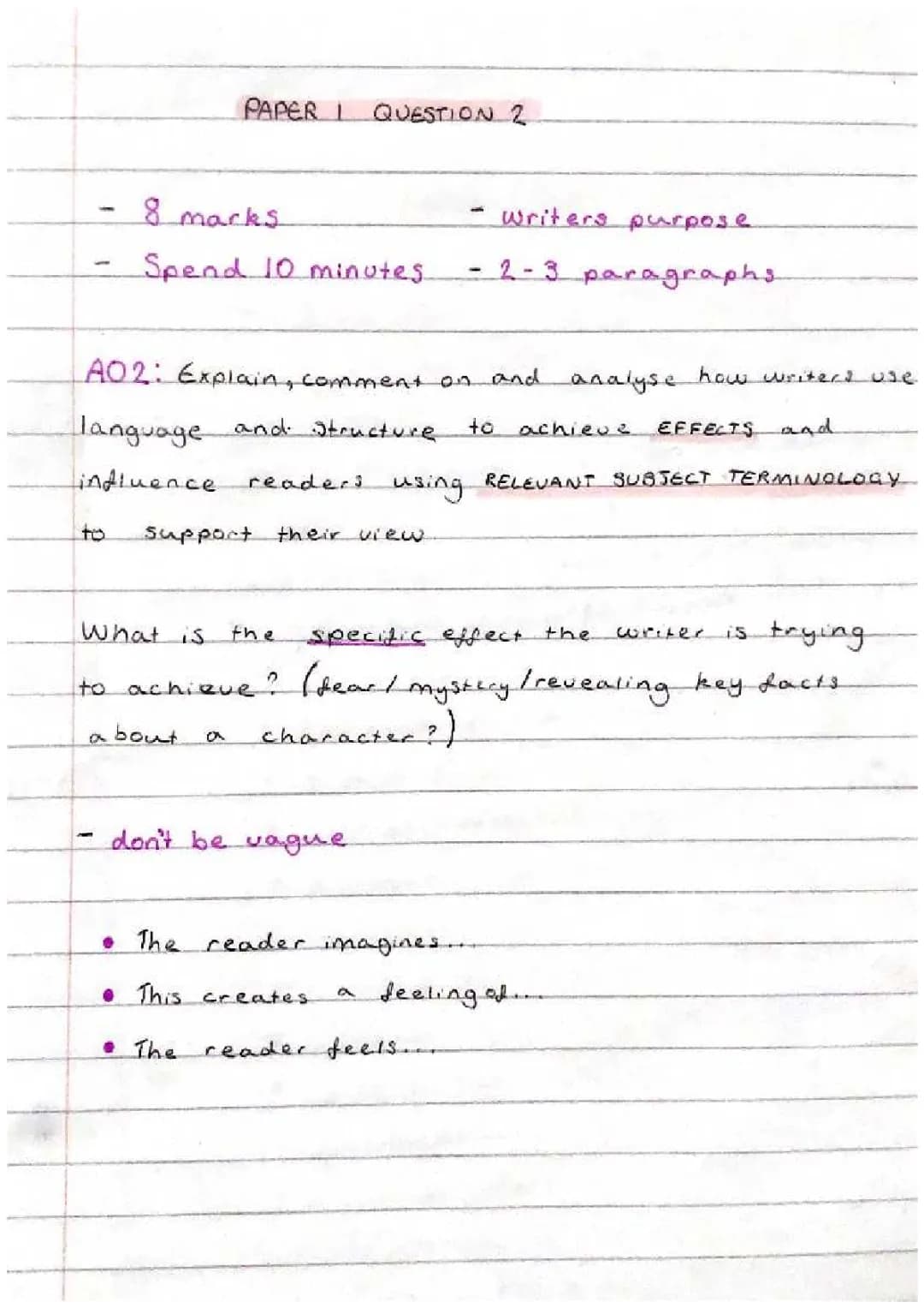 English Language Paper 1
