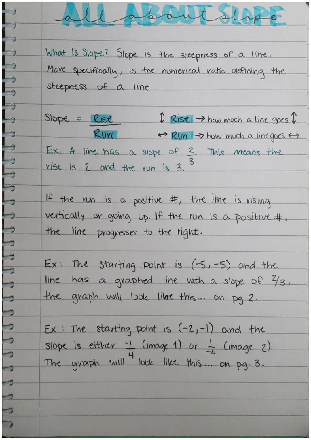 Slope on Graphs: Fun 6th Grade Math Notes, Worksheets, and Answers