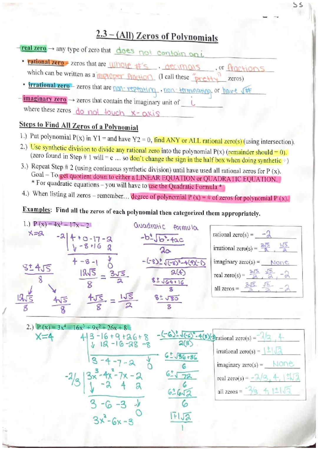 Finding All Zeros of a Polynomial: Easy Steps and Tricks