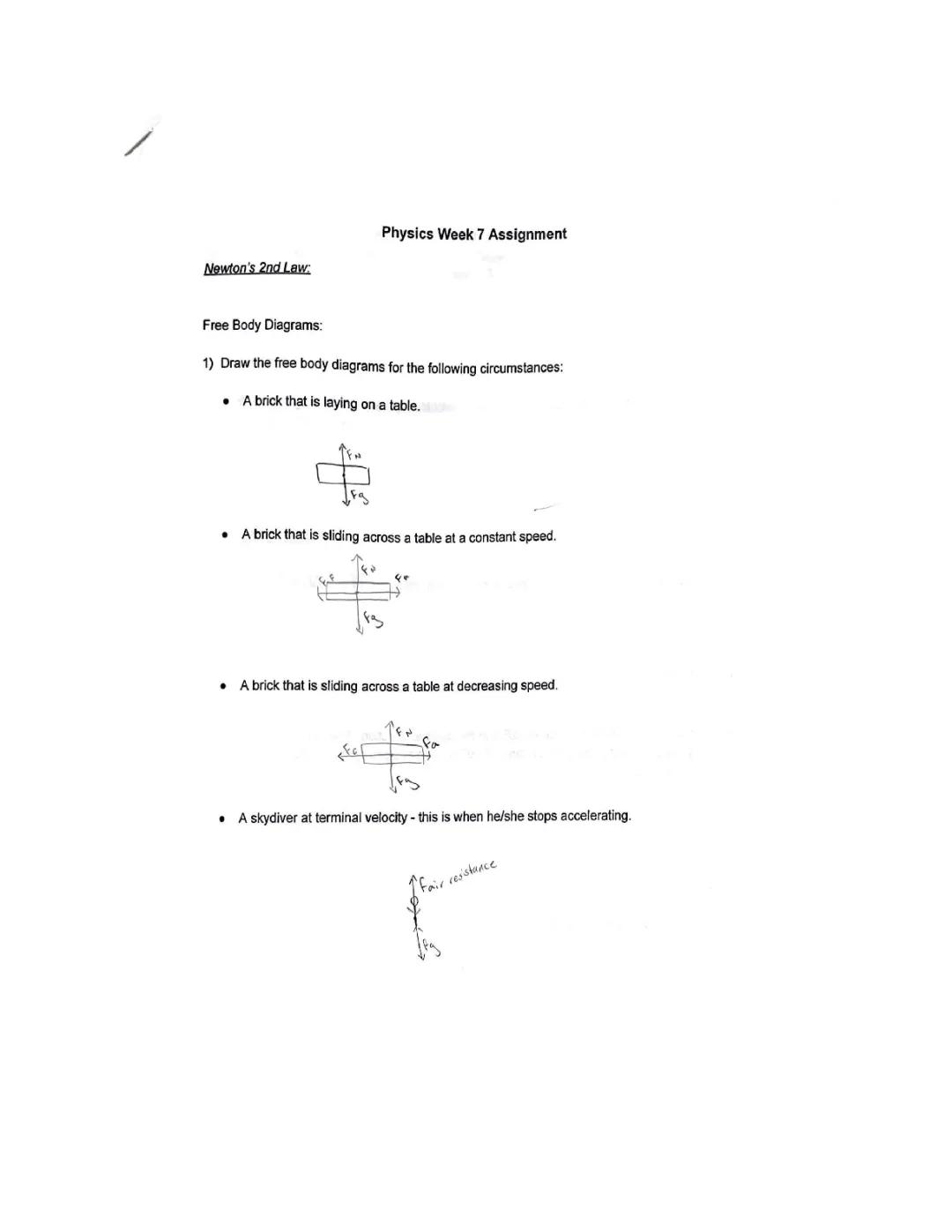 Physics: Newton's second law