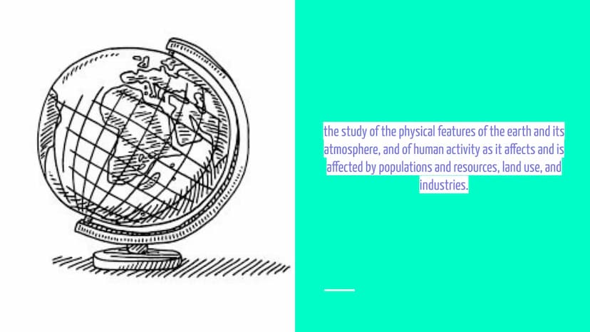 UNIT ONE: PHYSICAL PATTERNS
AND PROCESSES WHAT IS THE DEFINITION OF
GEOGRAPHY?
WITH YOUR PARTNER, WRITE YOUR ANSWER ON YOUR STICKY NOTE UMAN