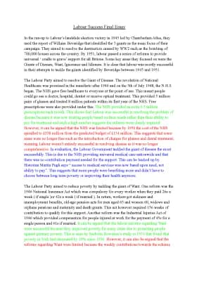 Know Labour Success Higher history essay  thumbnail