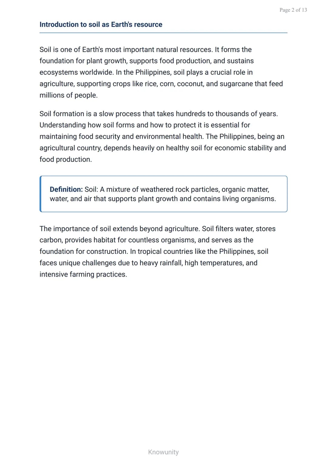 Earth and Its Resources: Soil Formation and Conservation
Understanding how soil forms and methods to protect
this vital resource
What You Wi