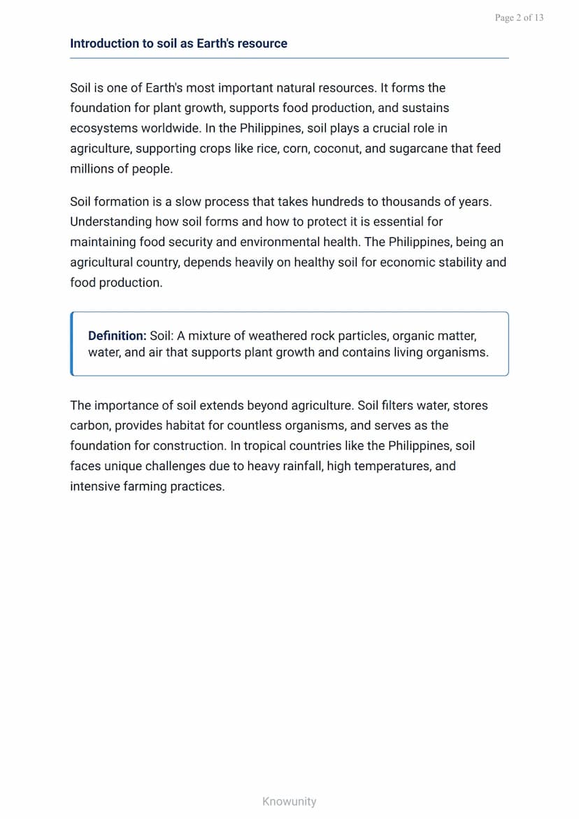 Earth and Its Resources: Soil Formation and Conservation
Understanding how soil forms and methods to protect
this vital resource
What You Wi