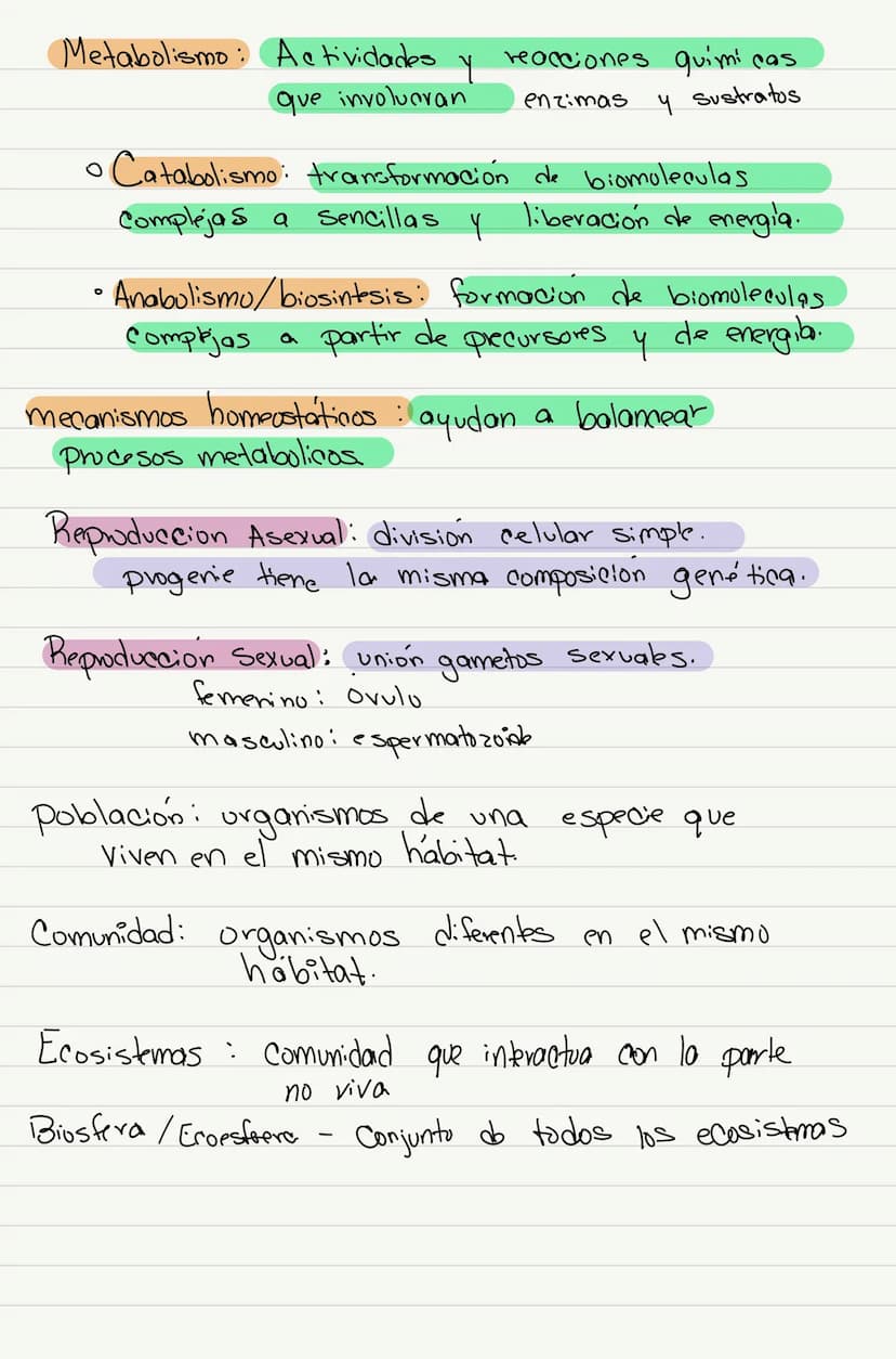 Cap 1:
A view of Life"
Biologia: Bius (vida) + Logos (estudio)
Ciencia que estudia
la vida
Caracteristicas de la Vida
□ Compuestos
células
p