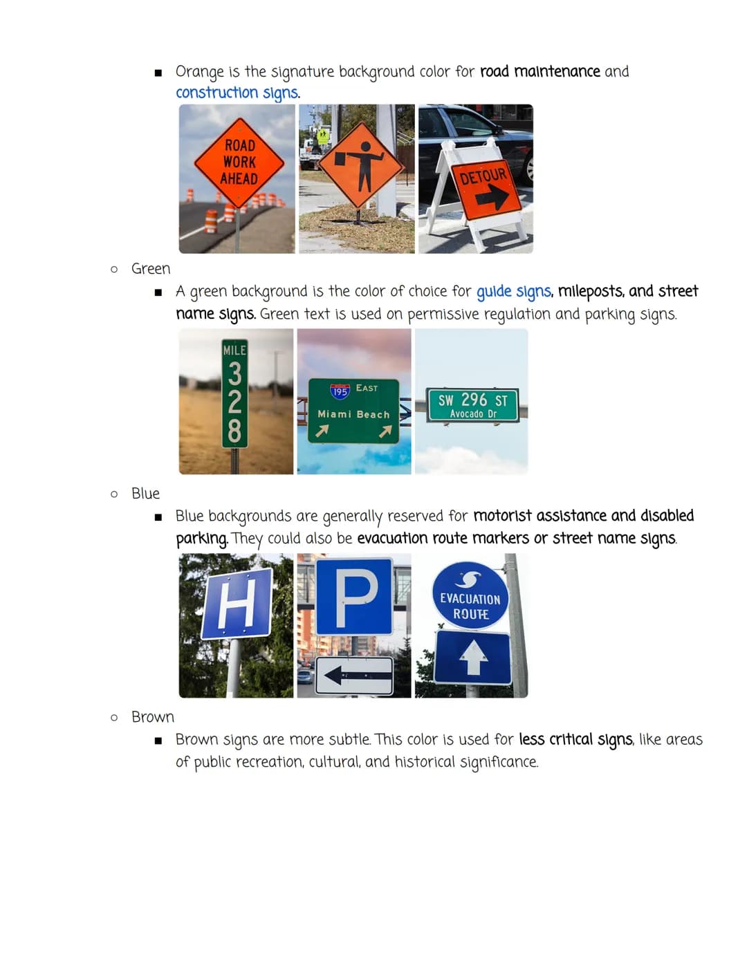 Signs - The Language of the Road
The Language of the Road
Signs are an essential part of the language of the road, telling you what's nearby