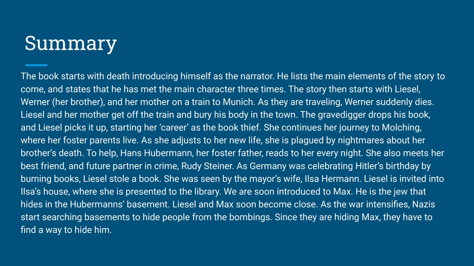 The Book Thief Book report