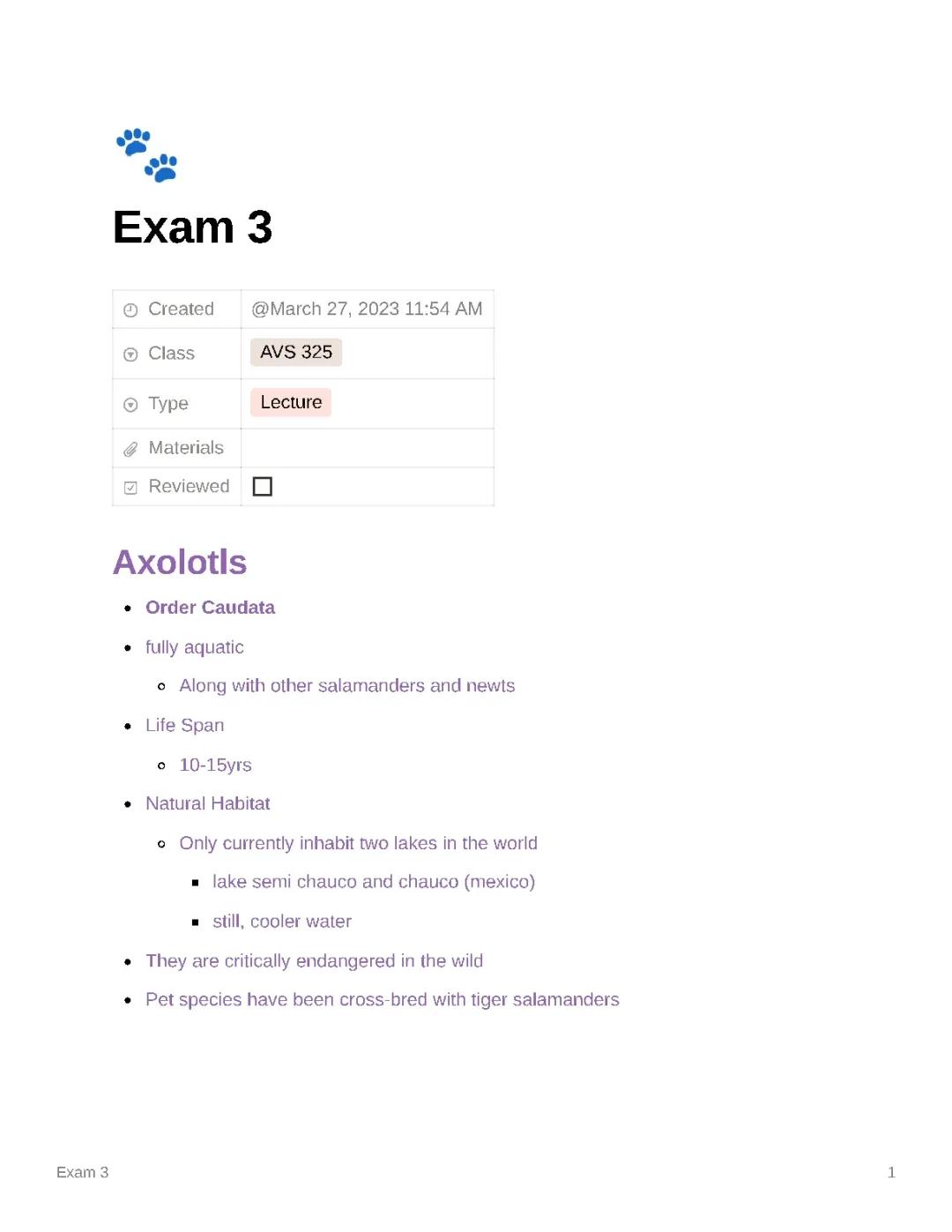 Exam 3 - AVS 325