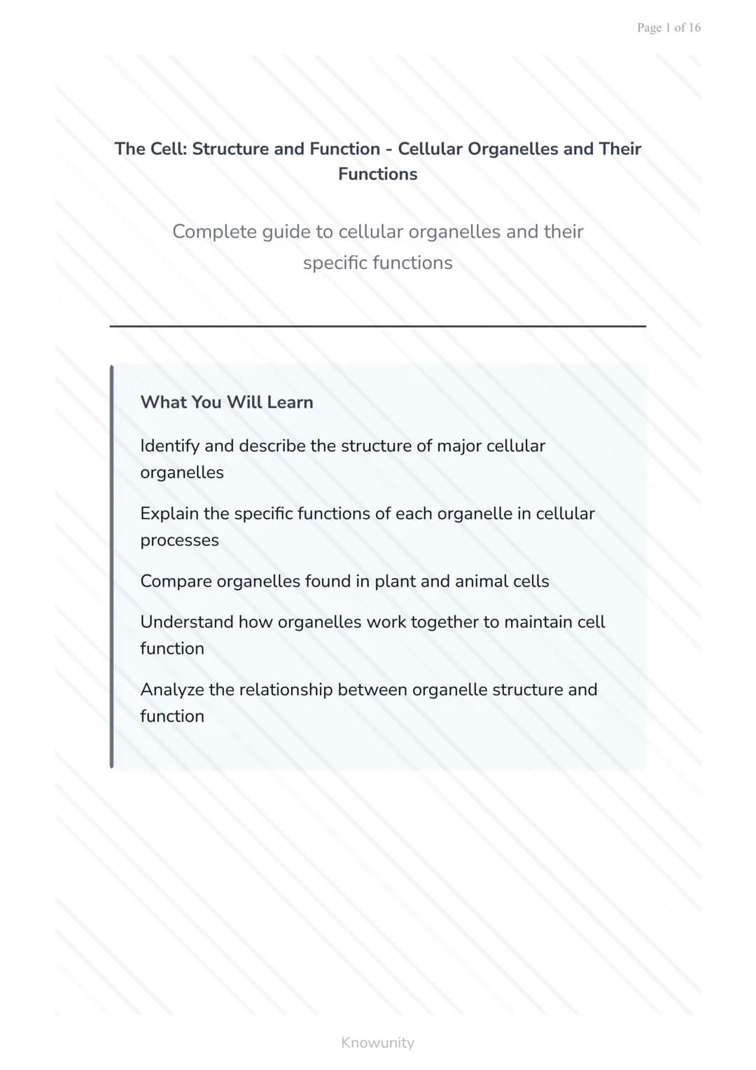 The Cell: Structure and Function - Cellular Organelles and Their
Functions
Complete guide to cellular organelles and their
specific function