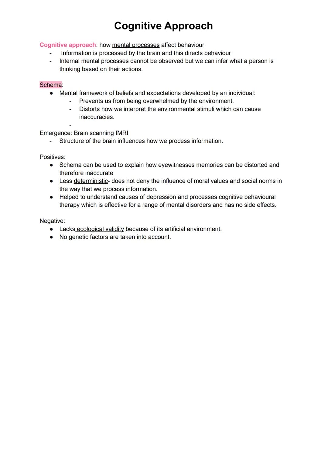 Behaviourist Approach
Behaviourist approach: A way of explaining observable behaviour.
Classical conditioning: learning through association-