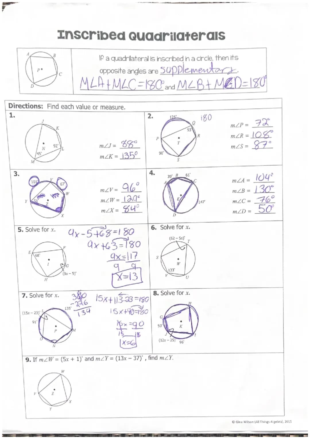 Muotes:
Name:
Topic:
• Evely B. Macias
Main Ideas/Questions
Inscribed Angles
m/ABC=
4.
1.
Intercepting
a Diameter
158
Overlapping
Arcs
V₂ MA