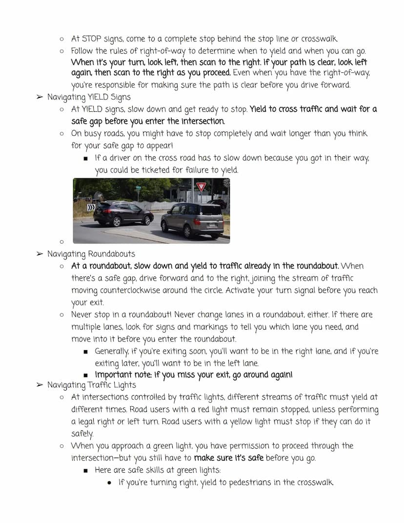 Intersections and Special Signals
Intersections
> Intersections are one place where you'll put all your training to the test.
The purpose of