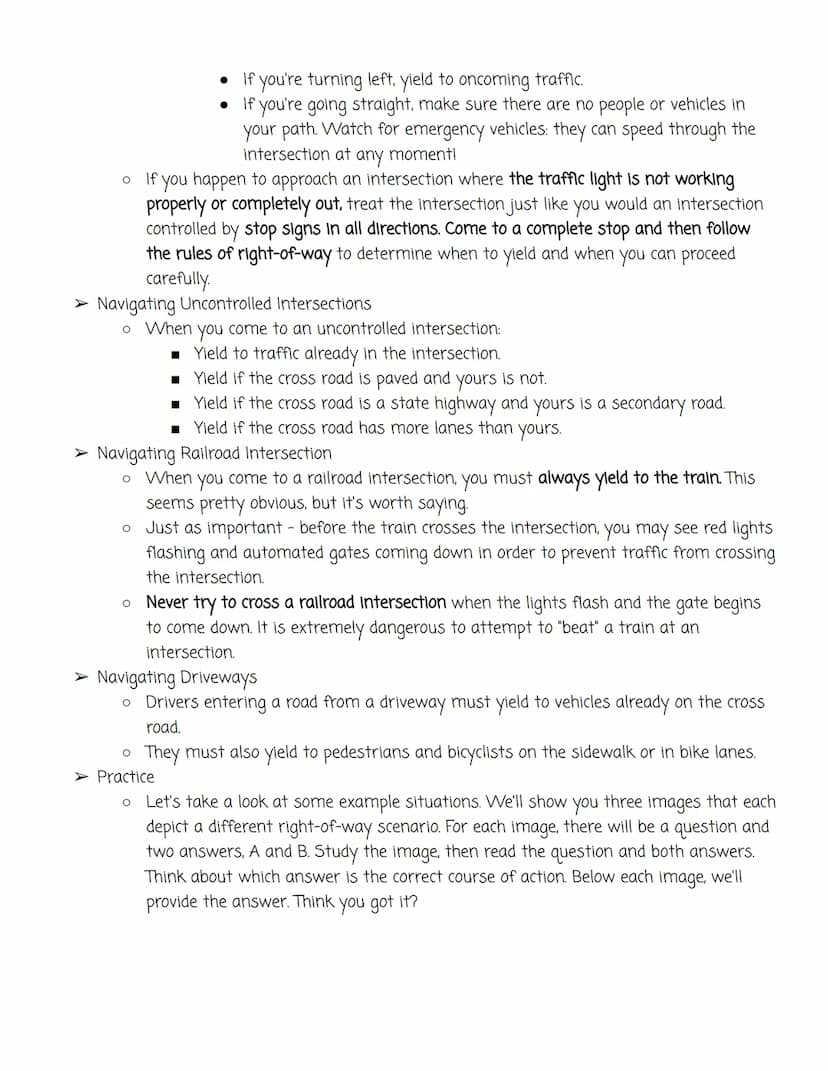 Intersections and Special Signals
Intersections
> Intersections are one place where you'll put all your training to the test.
The purpose of