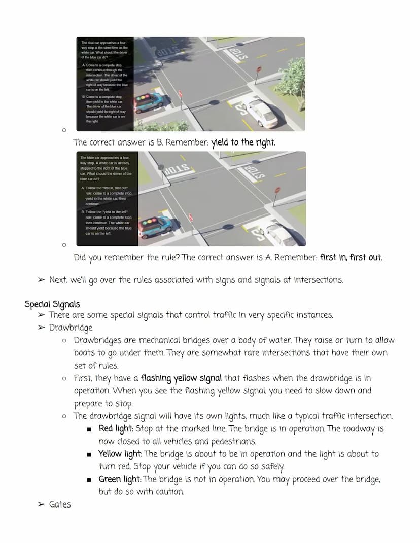 Intersections and Special Signals
Intersections
> Intersections are one place where you'll put all your training to the test.
The purpose of