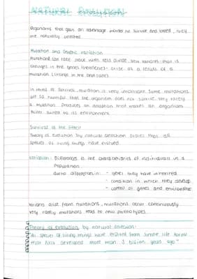 Know Biology paper 2 aqa - natural evolution  thumbnail