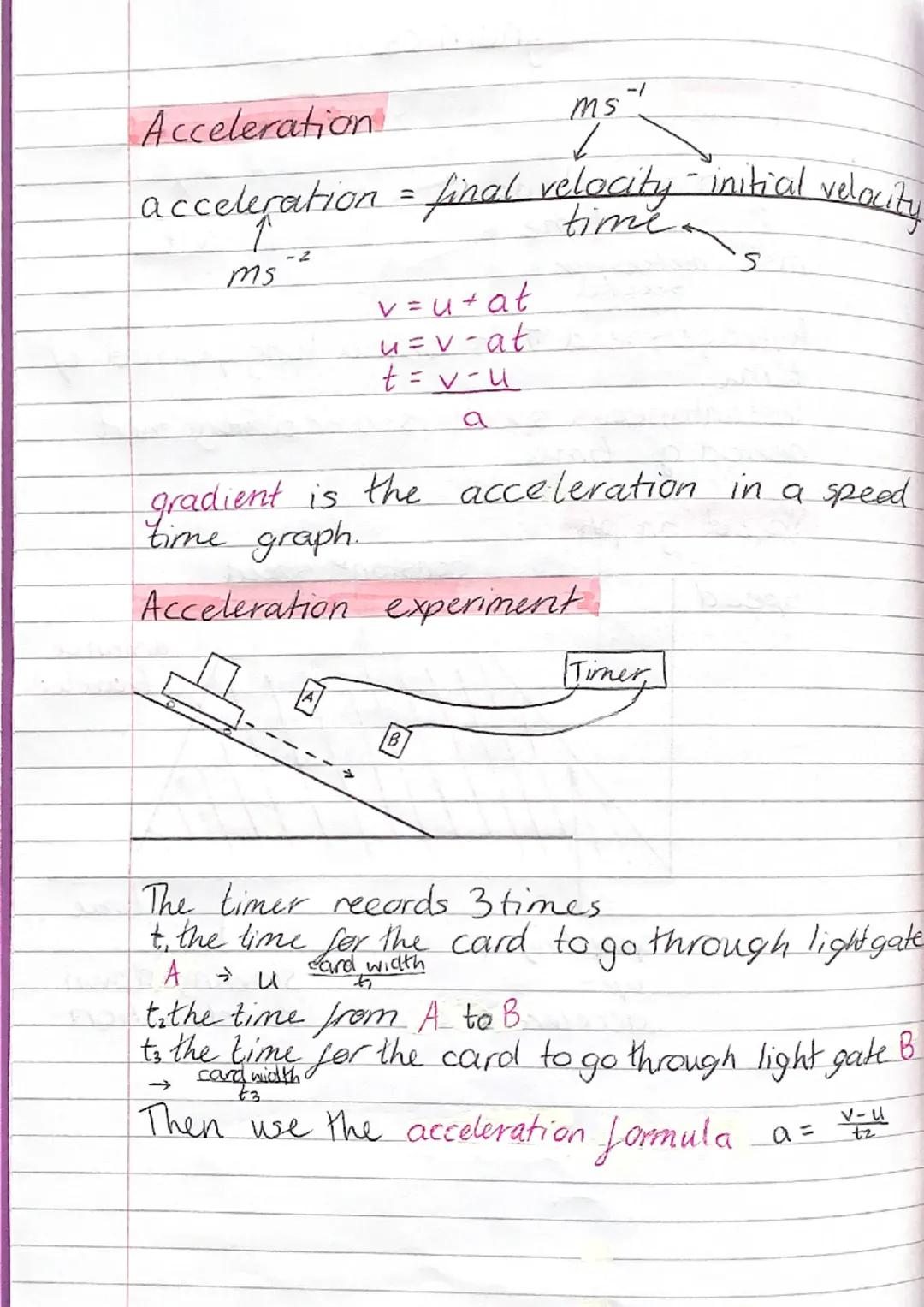 Dynamics
Speed
speed
1
ms, meters per
second
=
distance
time
m
S
Average speed V is over a long period of
time
Speeding
up=
acceleration
A
N