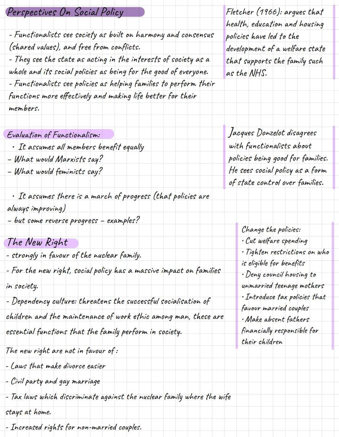 Sociology: Family Policy
The One-Child Policy

The effects of the one-child policy are that:
- This has increased that ageing population mea