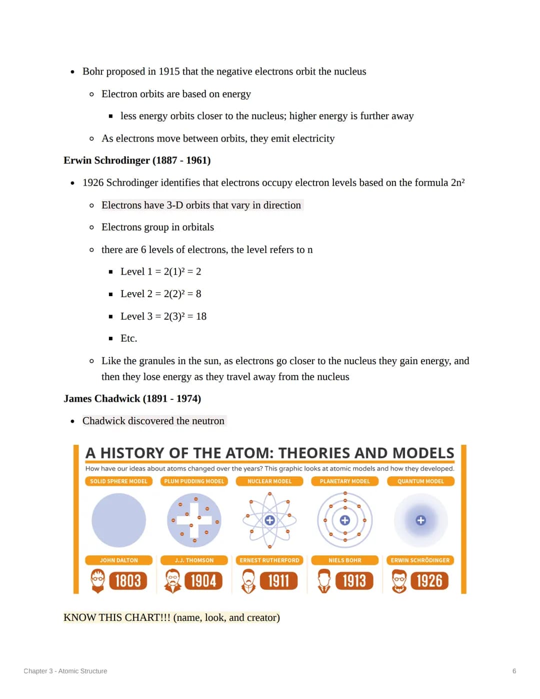 Chapter 3 - Atomic Structure
History of Atoms
Democritus (400 B.C.) - Coined Atomos
• Greek Philosopher
• The first person to think about th