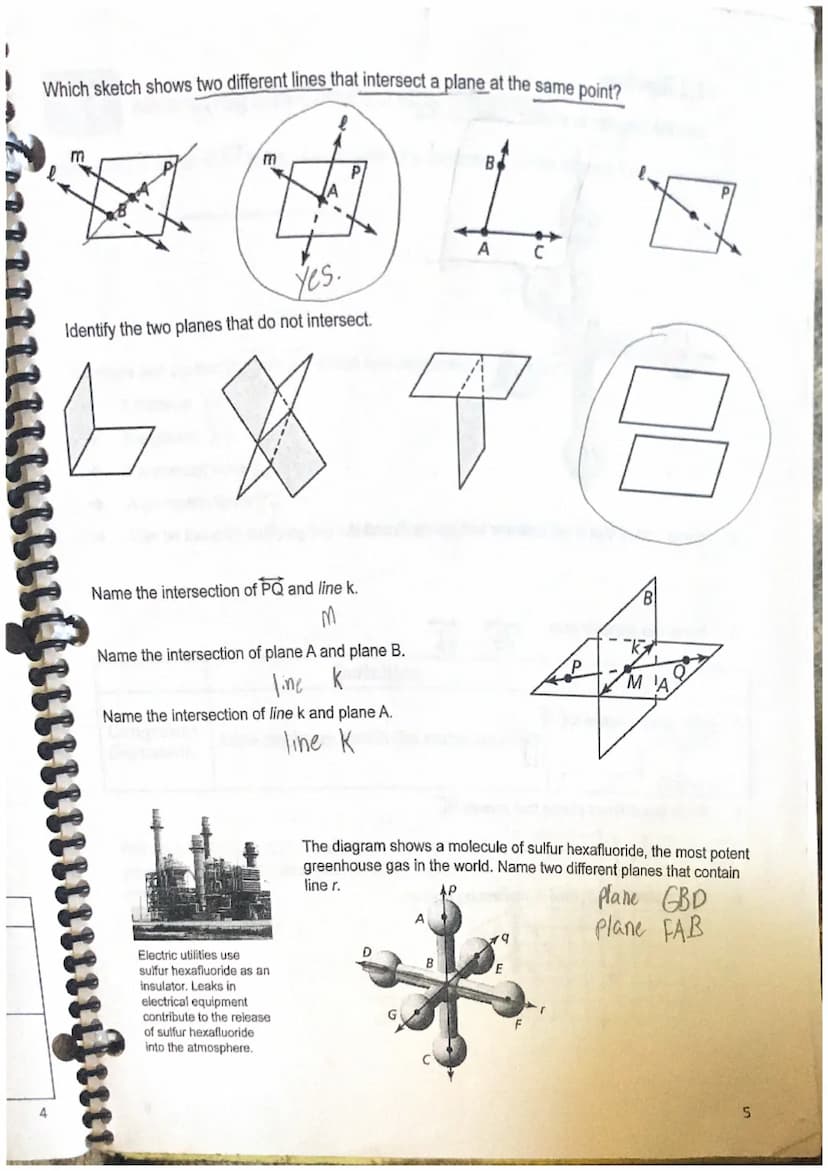 1.1 Points, Lines, and Planes
Point
Line
Plane
Collinear
Points
Coplanar
Points
Geometry
Chapter 1- Basics of Geometry
Definition
location w