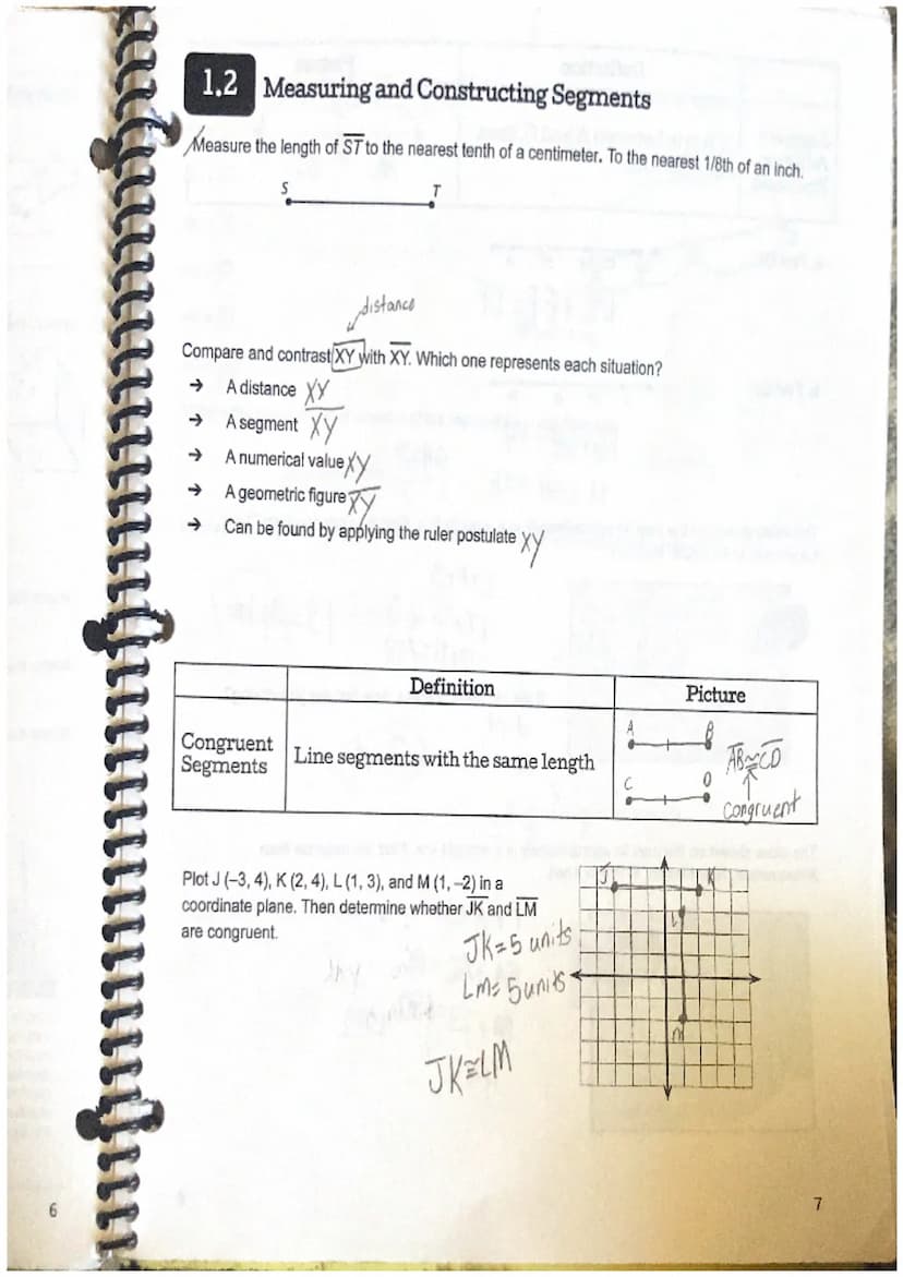 1.1 Points, Lines, and Planes
Point
Line
Plane
Collinear
Points
Coplanar
Points
Geometry
Chapter 1- Basics of Geometry
Definition
location w
