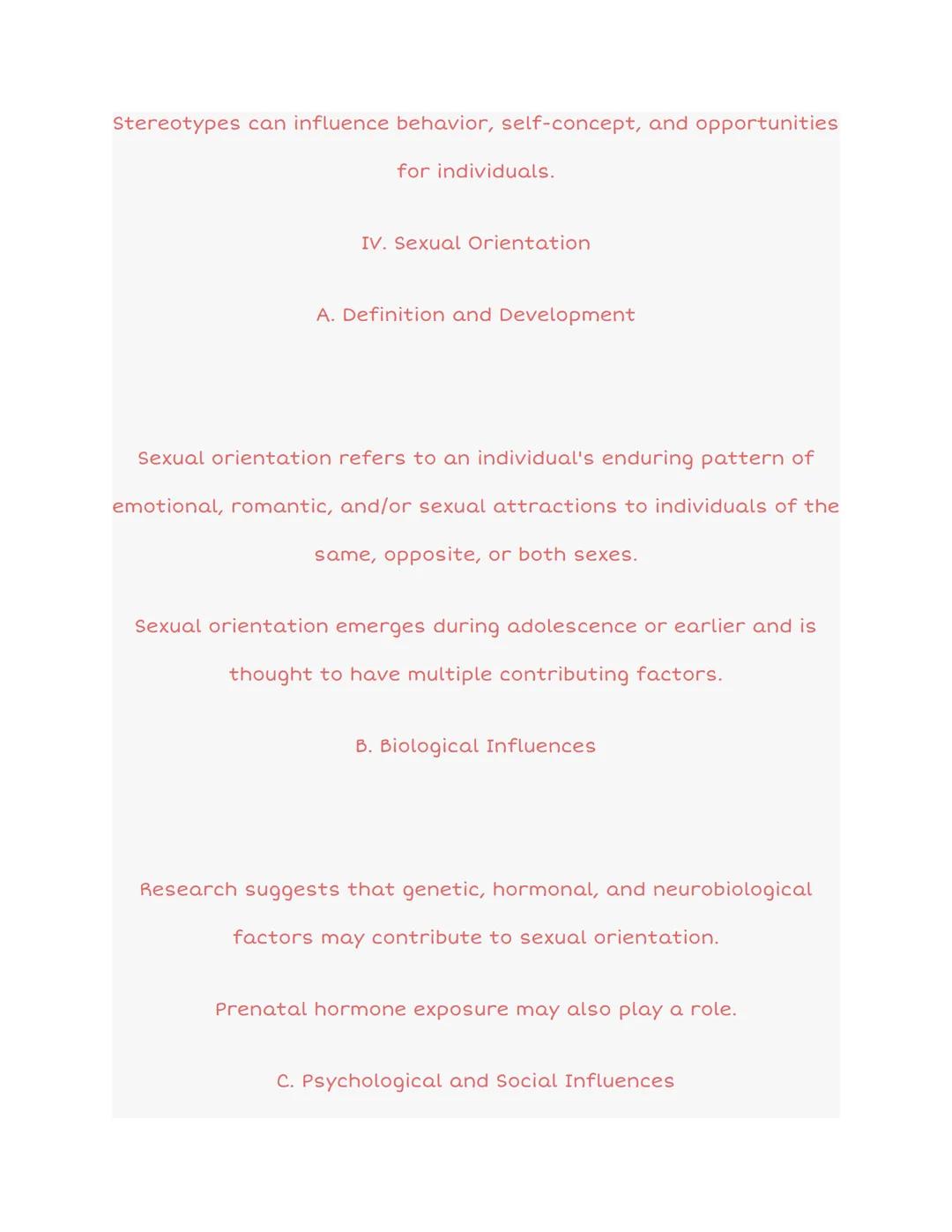 6.7 Gender and Sexual Orientation:

I. Introduction

The study of gender and sexual orientation is a significant area of
research in psychol