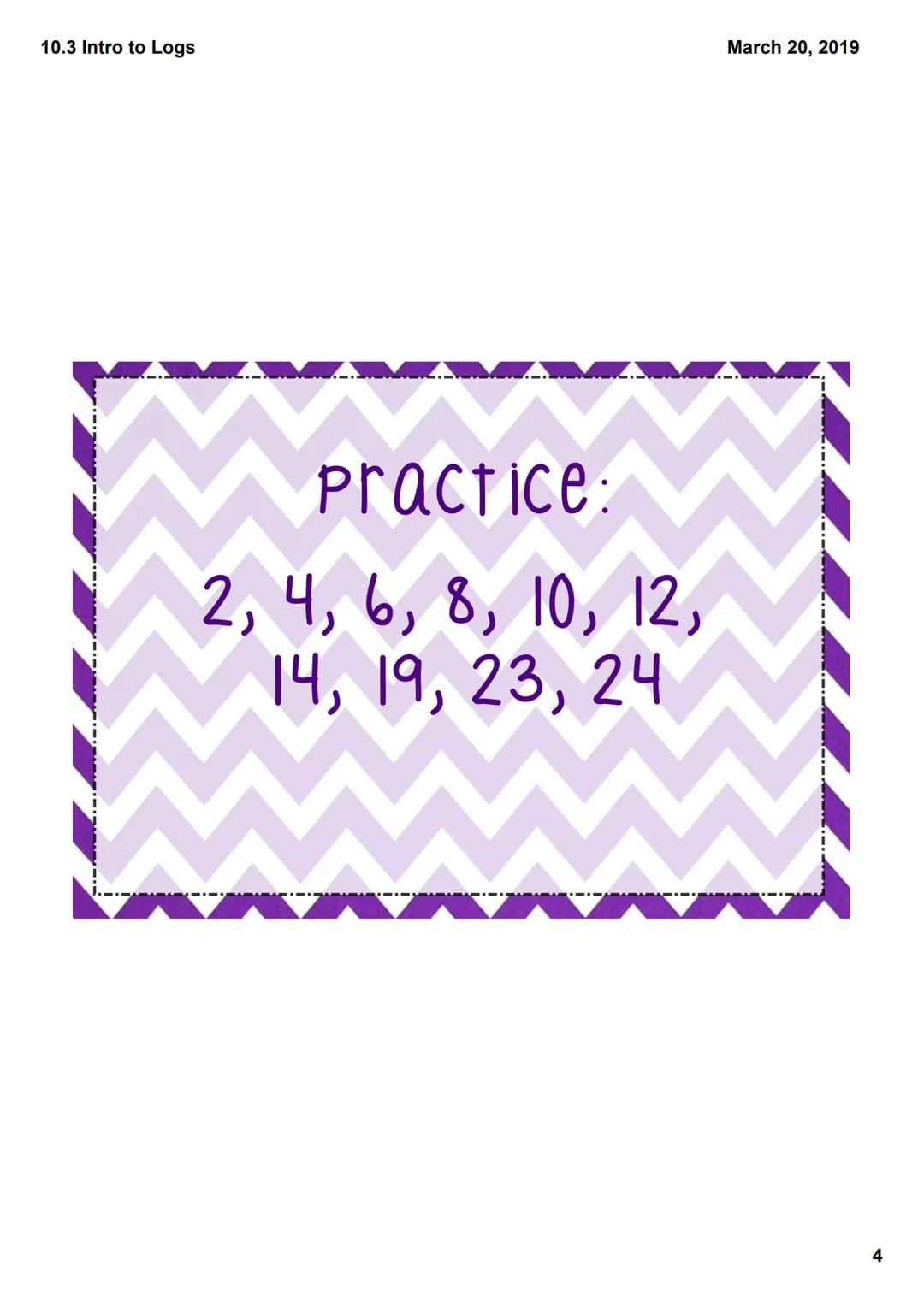 10.3 Intro to Logs
warm up: Complete the following tables. (Turn all
decimals into fractions by hitting math enter enter.)
2² 4 3² 9
4² 14
5