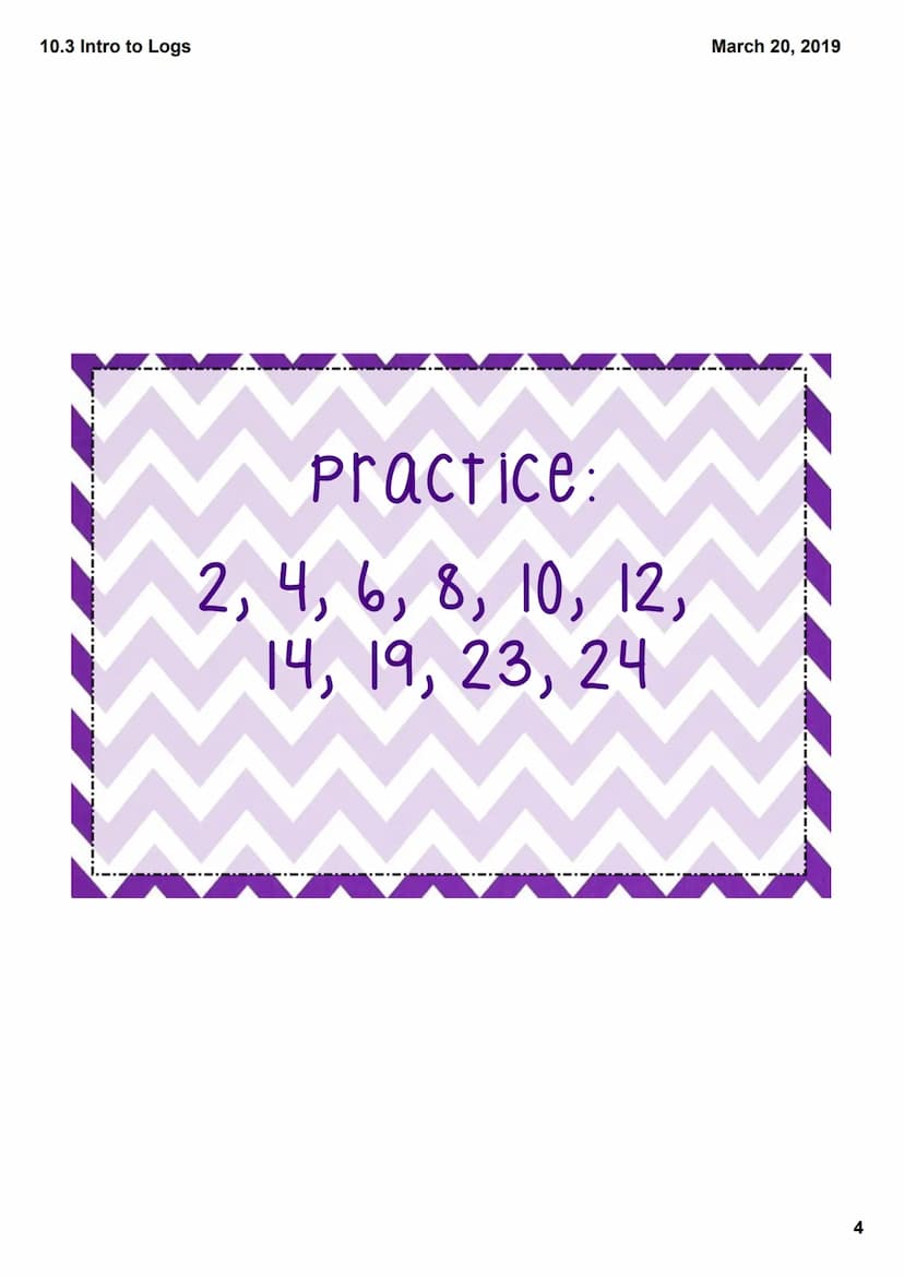 10.3 Intro to Logs
warm up: Complete the following tables. (Turn all
decimals into fractions by hitting math enter enter.)
2² 4 3² 9
4² 14
5