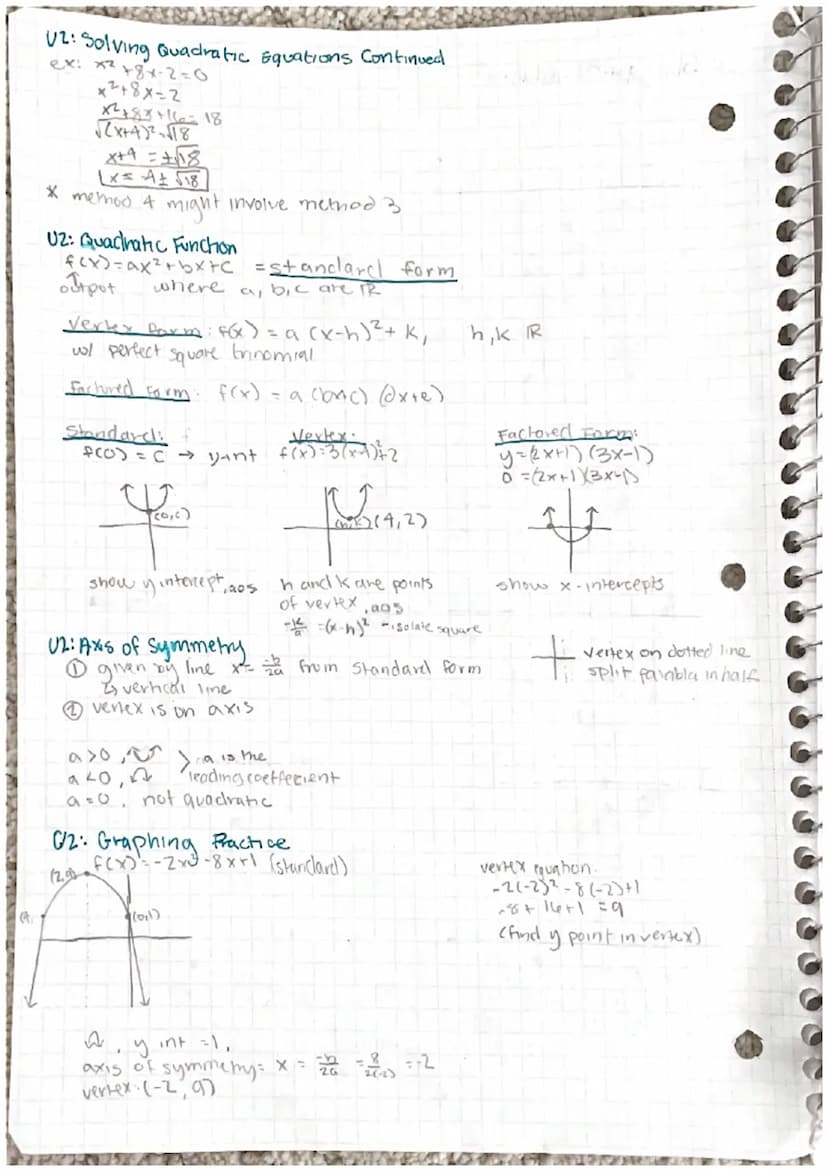 02: Solving quadratic equations
Def: f(x) = AX²+BX+C
A, B, C = TR
O quadratic formula
* solve =
isolated vanable
-> x==b+√√√b² - 4ac
(**
za
