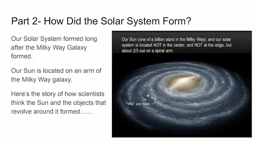 How did the Universe &
Solar System form? theory
A theory in science is a widely accepted explanation of observations and phenomena.
A theor